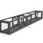 Tunnel pour chat en bois pour l'extérieur, gris foncé, 8 portes, combinable avec aire de jeux extérieure pour animaux de compagnie, combinable, bonheur gris