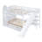 Full-Over-Full Castle Style Bunk Bed With 2 Drawers 3 Shelves And Slide - White-955227283-955227284
