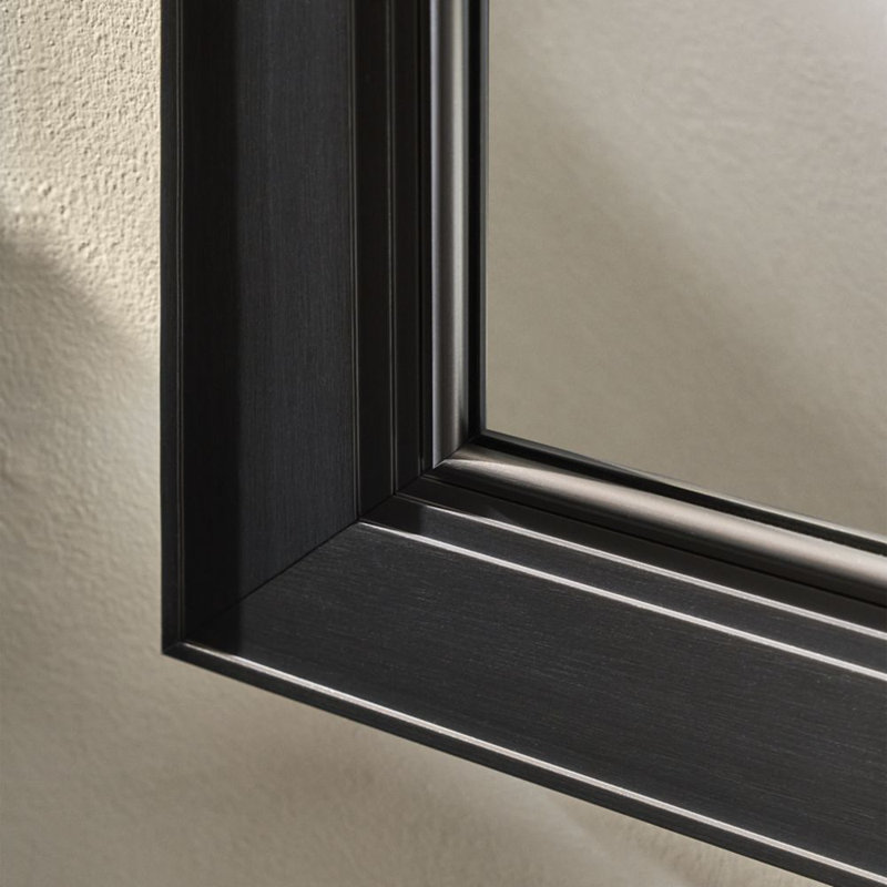 Miroir de salle de bain Main Line, 30 po x 16 po, Noir brossé