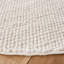 Tapis ivoire fait à la main de couleur unie Sitte-250691050