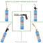 Réservoir de bouteille de soudage au propane vide 1LB Flame King - option de remplissage sécuritaire et légal, 14,1 oz