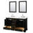 Deborah 60 " W Freestanding Standard 2 Double Vanity Bathroom Vanity With Quartz Top with Mirror-98146991-98146995-98146997