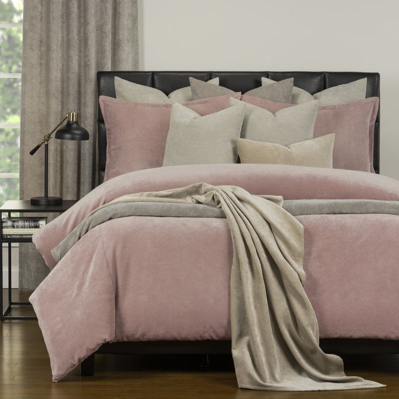 Ensemble de housse de couette et insert 7 pièces Mixology, Grande housse de couette + 6 pièces additionnelle, Rose français