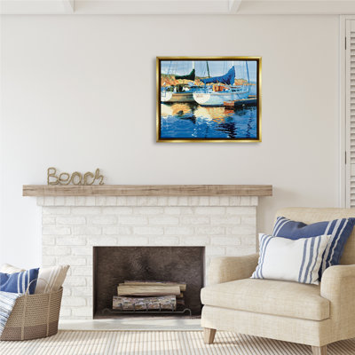 " Boats At Marina Dock " by Robin Altman Painting Print