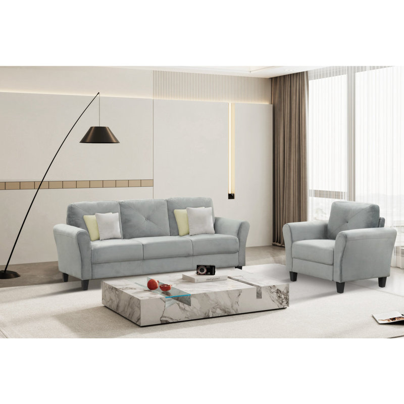 Fashional 2 Piece Sofa Set, Upholstered Sofa