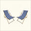 Chaise longue pliante à rayures Populus