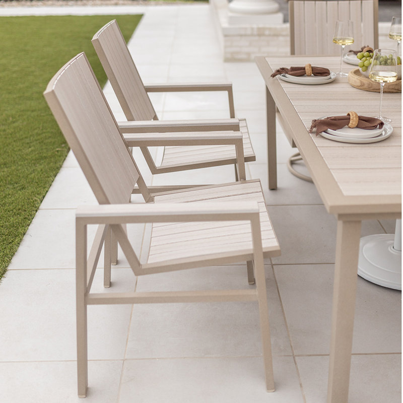Vida Outdoor Dining Armchair, Slate