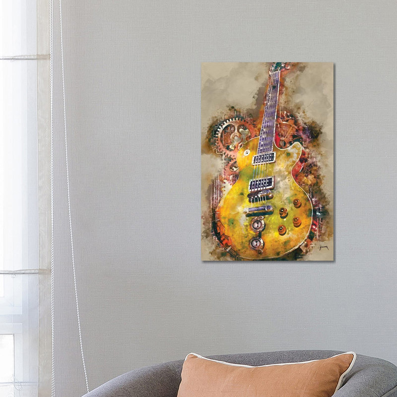 Slash's Steampunk Guitar - Wrapped Canvas Painting, 66.04 cm H x 45.72 cm W x 3.175 cm D