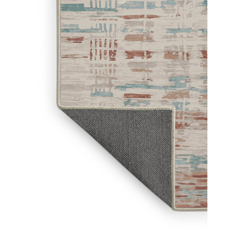 Tapis beige soyeux et moelleux, Rectangle 7 pi x 10 pi