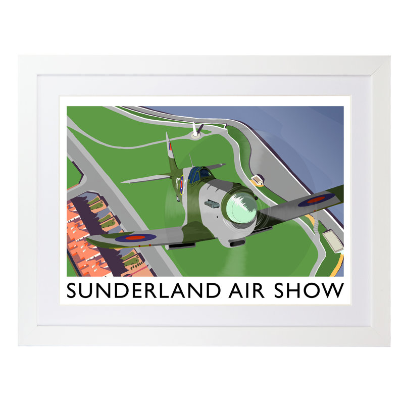 Sunderland Air Show 3 - Print, White Framed, 30cm H x 40cm W x 3cm D