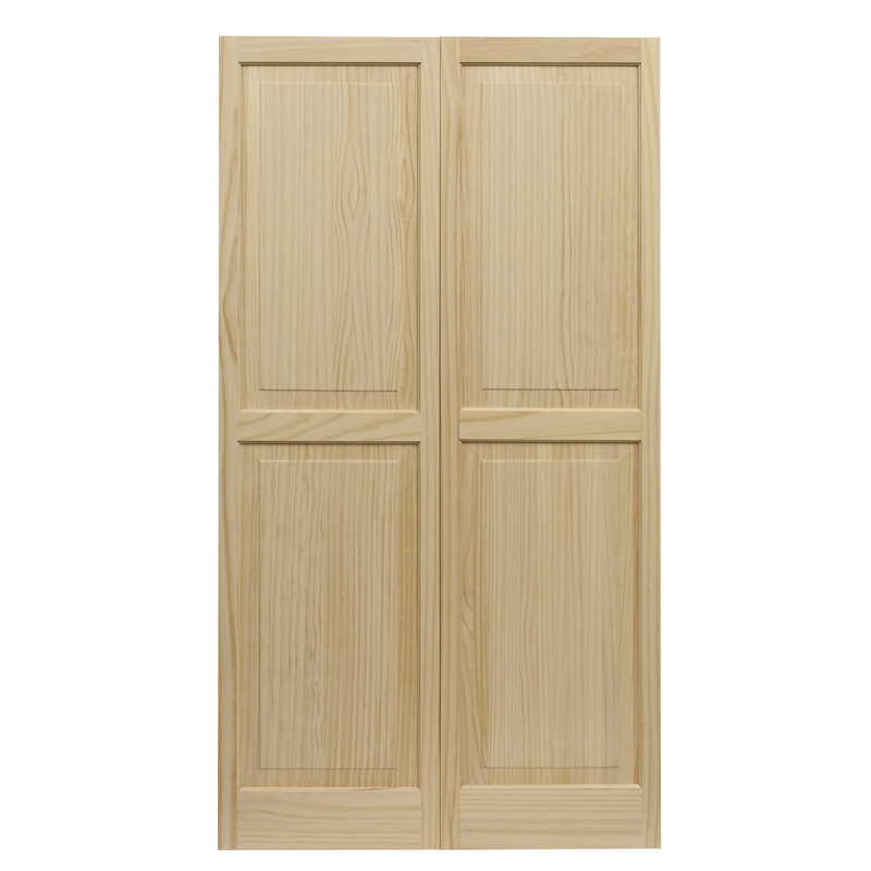 Unfinished Pine Raised Panel Exterior Wood Shutters, 15" x 59"