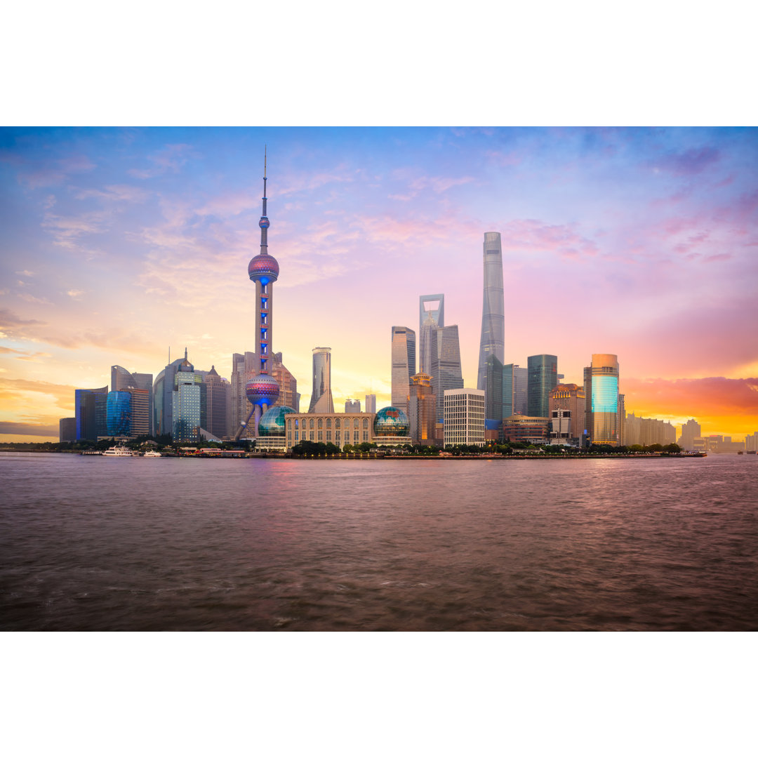 Shanghai Skyline von Pat138241 - Leinwand Kunstdrucke