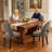 Linen Upholstered Dining Chairs with Curved High Back and Solid Wood Legs-122268272-128436211