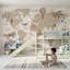Papier peint carte du monde sur fond blanc-110034681-110034678