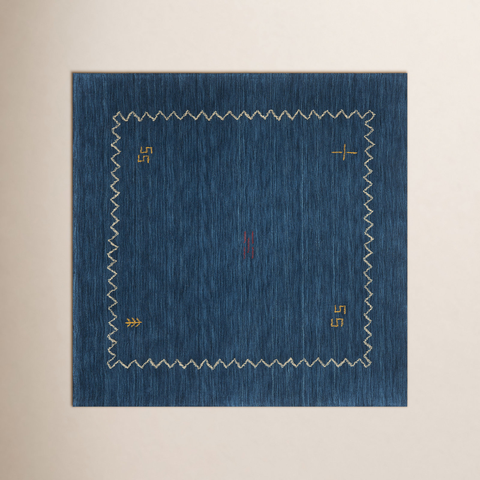 Danforth Hand-Woven Flatweave Wool Rug, Square 8'