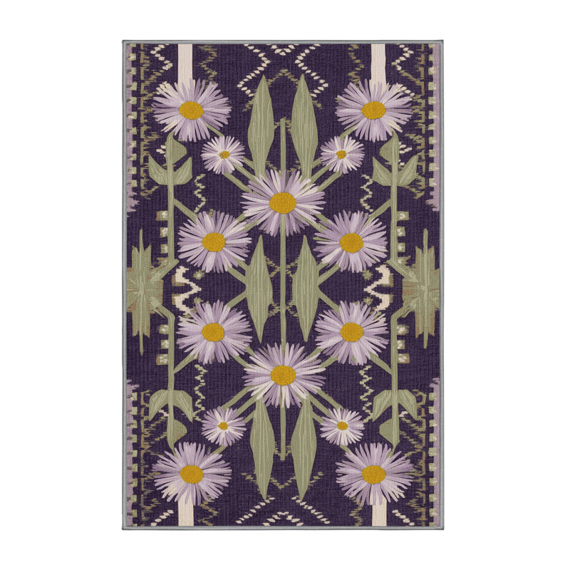 Tapis lavable Mojave Aster Southwestern, Tapis de couloir 2 pi x 4 pi