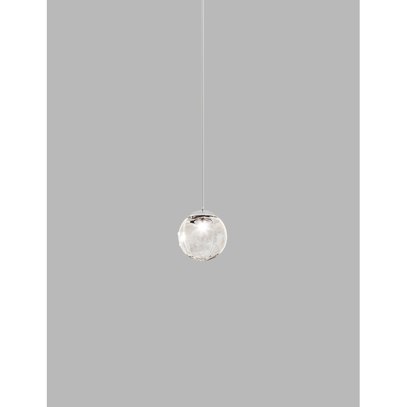 Puppet Suspension 22L Crystal Transparent Glossy Chrome L32cc Ul, 85" H x 6" W x 6" D, Smoky Transparent, Glossy Chrome