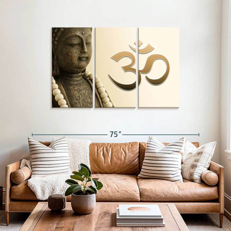 Adella Buddha Om Sign, 36" H x 57" W