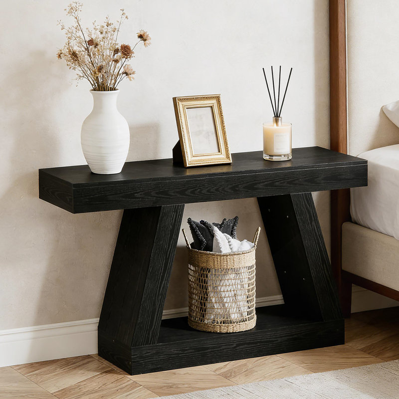 Table de canapé moderne, table de couloir, console, table d'appoint décorative, Noir
