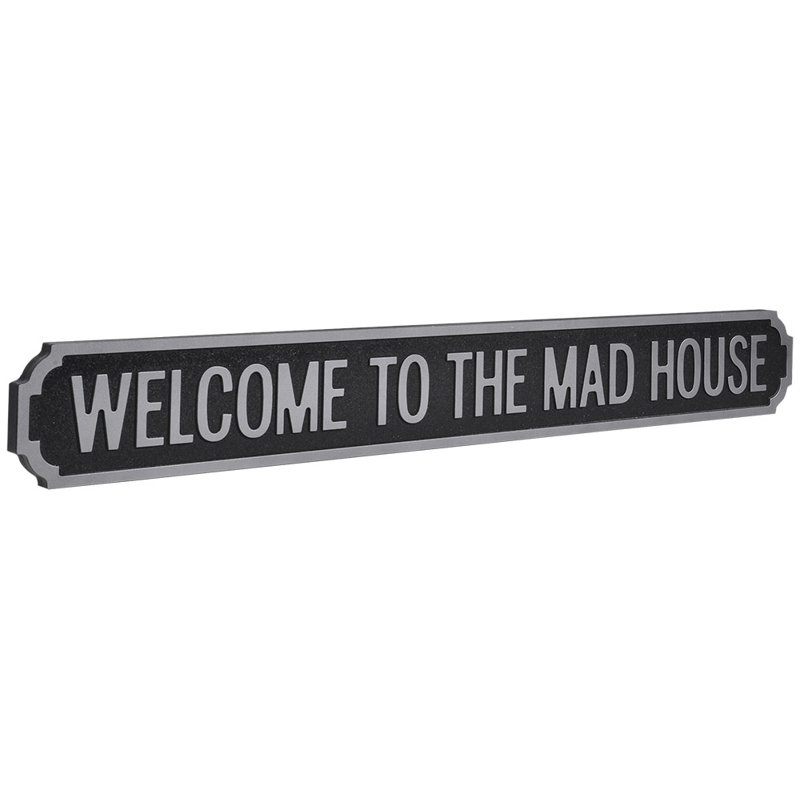 Street Sign, Black/Glitter Silver