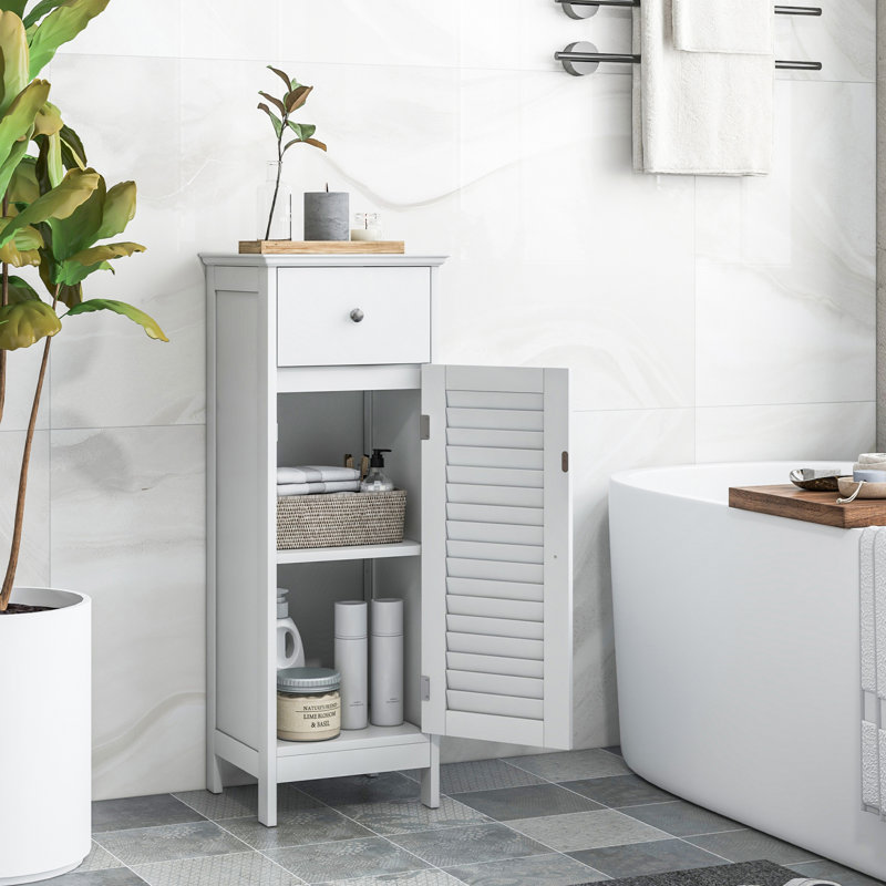 Altheia Freestanding Linen Cabinet, White