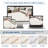 9x12 Beige Runner Washable Indoor Area Rug Geometric Pattern Non Slip Stain Resistant Carpet-355138300