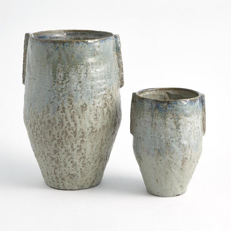 Ceramic Table Vase, 7.25" H x 5.5" W x 5" D