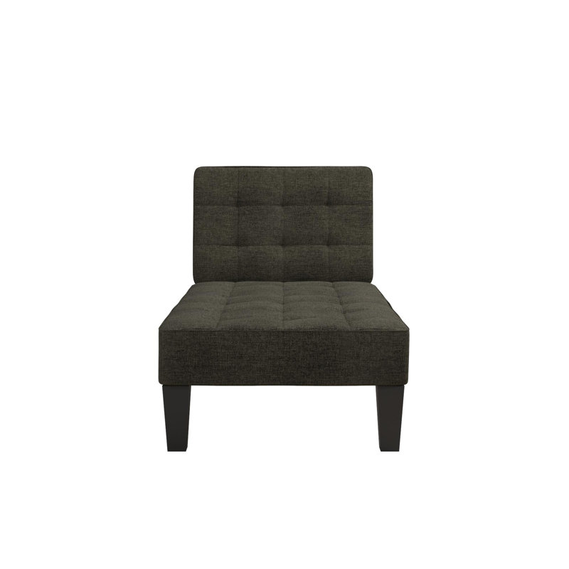 Alaira Upholstered Chaise Lounge, Grey