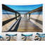 Longue tapisserie dans la tapisserie du bord de mer bleu-28486366