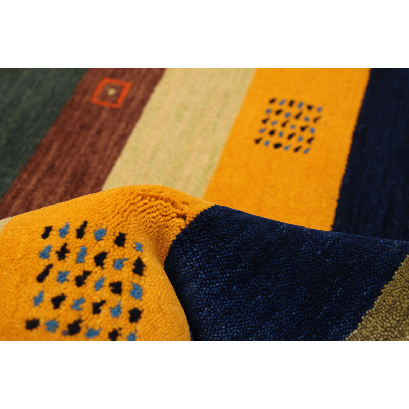 Tapis multicolore Kashkuli Gabbeh 3 pi 10 po x 5 pi 8 po
