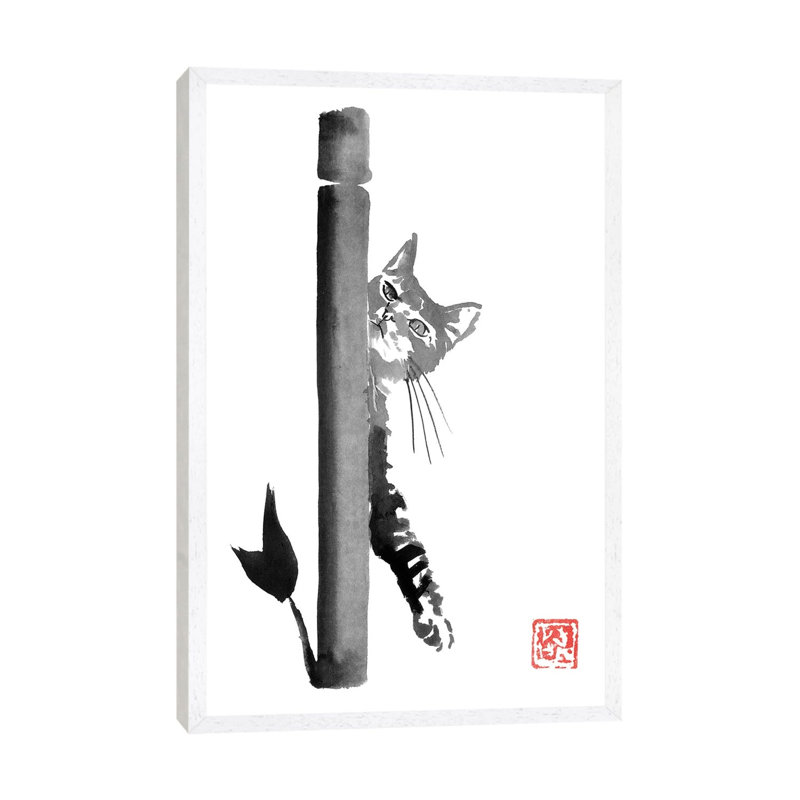 Clide by Péchane - Painting on Canvas, 152.5 cm H x 101.5 cm W, White Framed