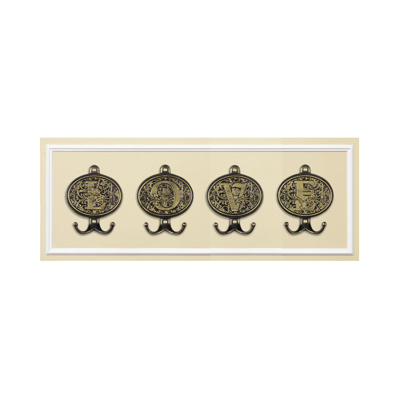 Plaque crochet murale monogramme, Oui