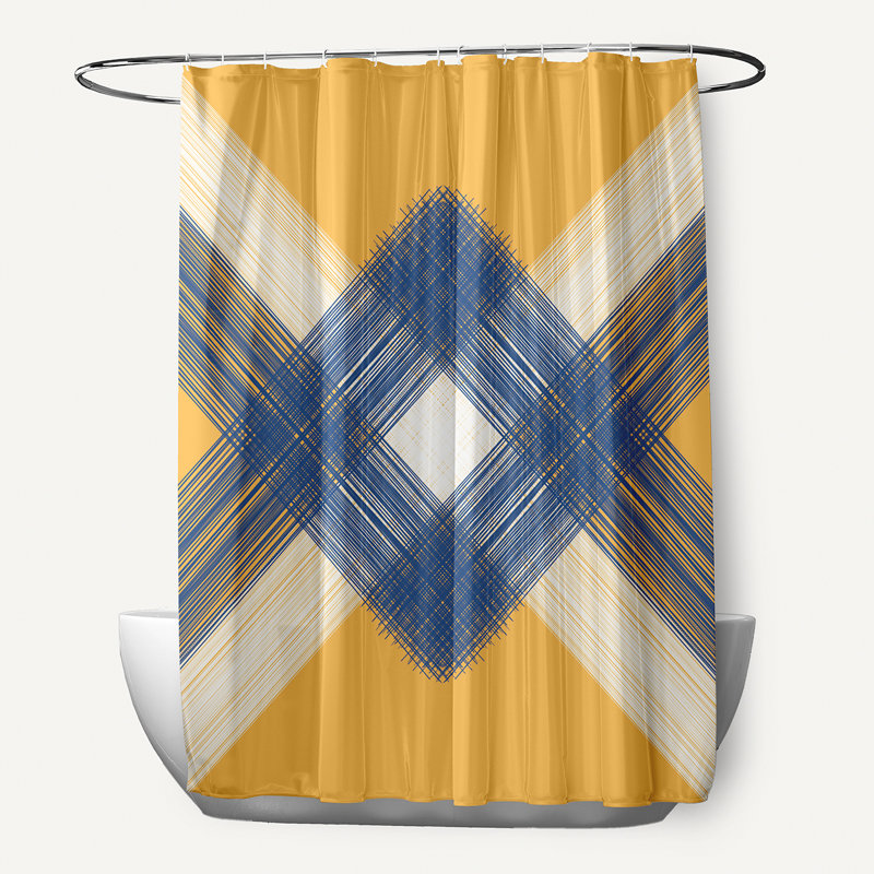 Hancock Geometric Shower Curtain, Yellow