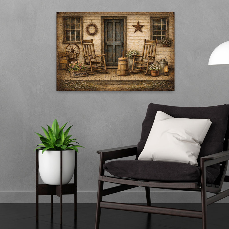 Art mural rétro de grand-mère rustique moderne, 16" H x 24" W