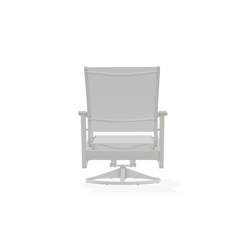 Wexler Outdoor Swivel Lounge Chair, White 6D Sunbrella®, Snow