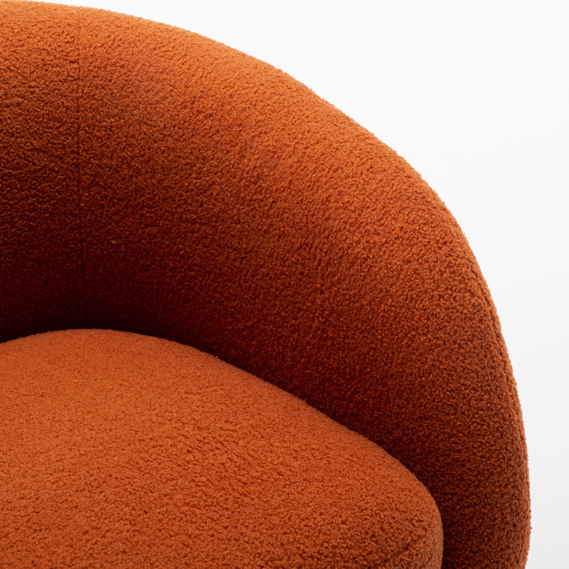 Fauteuil pivotant rembourré Katherline, Orange