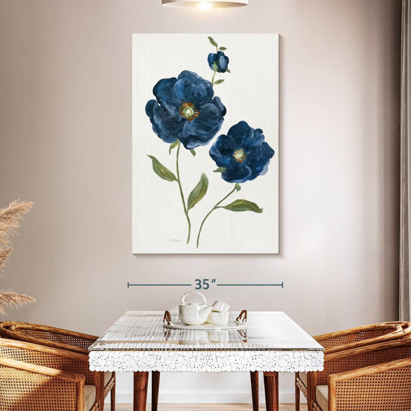 Harnek Pretty Blue Poppies, 51" H x 34" W