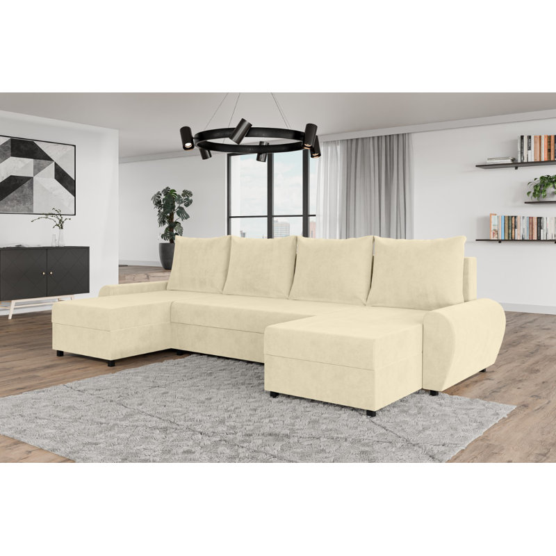 Benedicto 5 Seater Corner Sofa , Cream - Monolith02