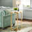 Gold End Table Side Beside Table for Living Room, Bedroom
