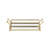 CosmoLiving by Cosmopolitan Gold Metal Mirrored Tray with Acrylic Handles 22" x 12" x 5"