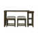  Gertraute 3 Piece Console Table Set w/ 2 Upholstered Stools