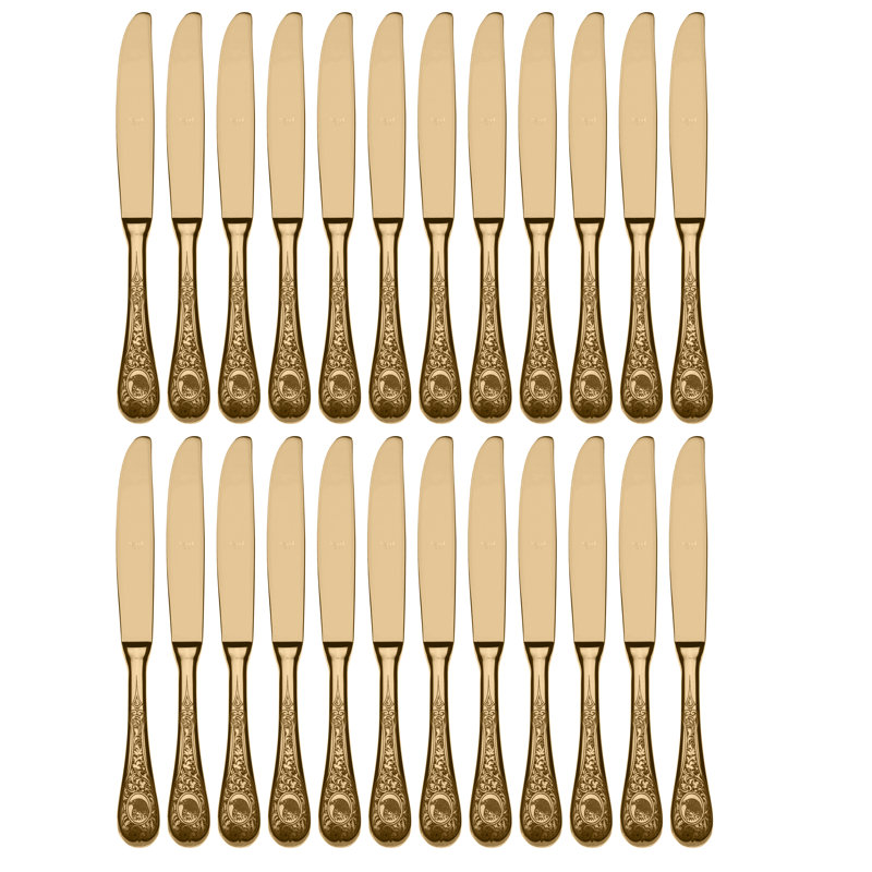 Diana Table Knife - 24 Pieces - Gold
