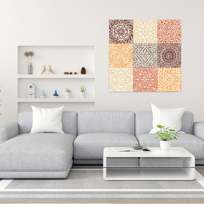 Amadora Spice, art géométrique contemporain, H 36 po x l 36 po