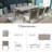 Patio Metal Rectangular Dining Set With Umbrella Hole For 8 Person