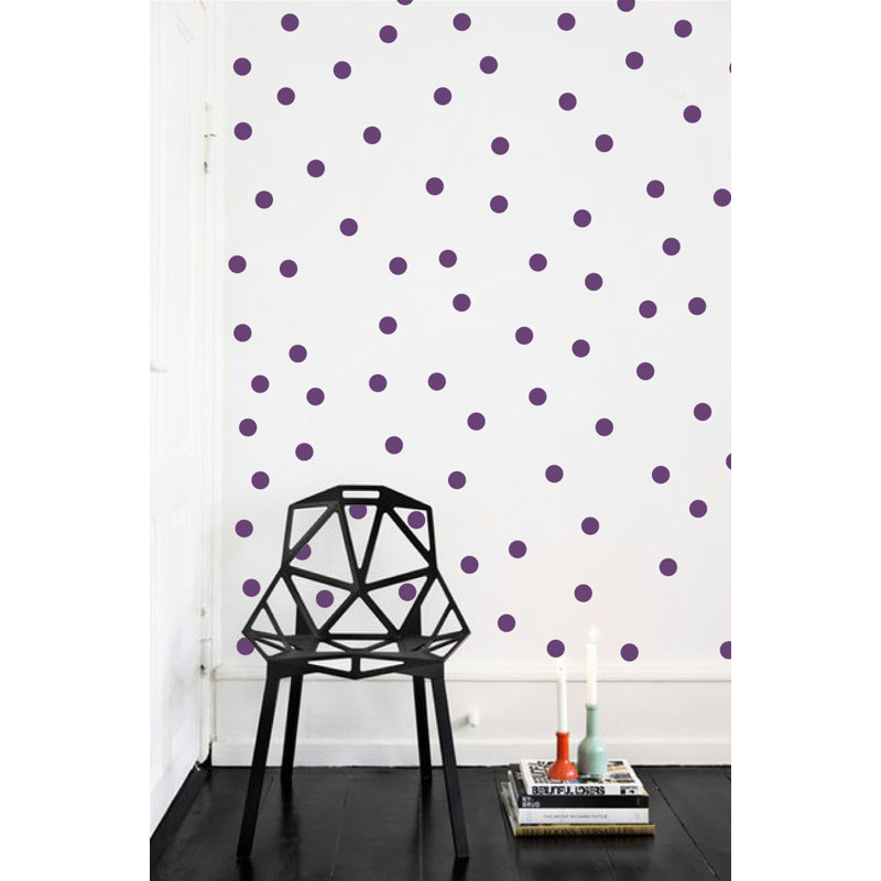 Adhésif décoratif à pois, H 48 po x l 78 po x P 0,01 po, Violet
