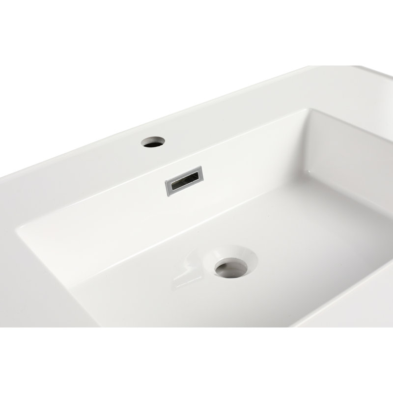 Lavabo de meuble-lavabo 36 po en résine - Robuste, durable et élégant