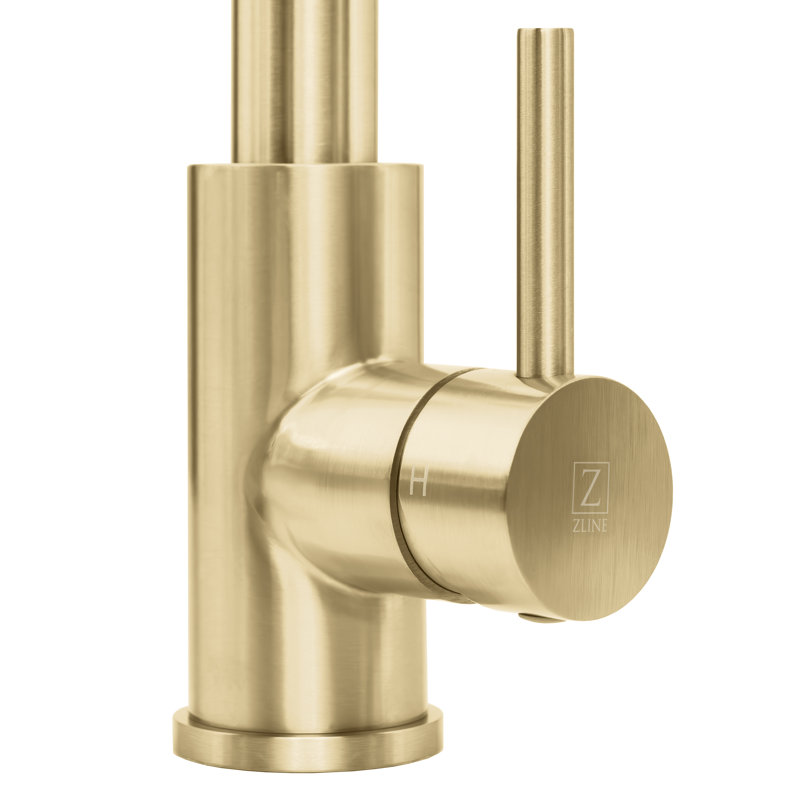 ZLINE Rubicon Pull Down Spring Spray Wand Kitchen Faucet in Champagne Bronze, Champagne Bronze