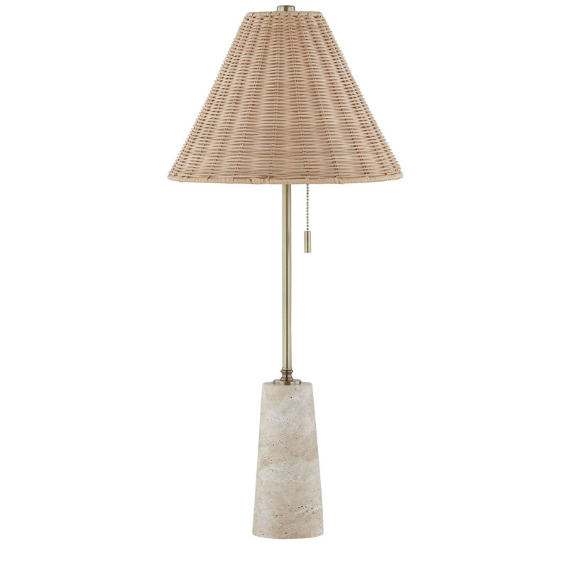 Lampe 29 po avec abat-jour en rotin Lorraine, beige Lorraine