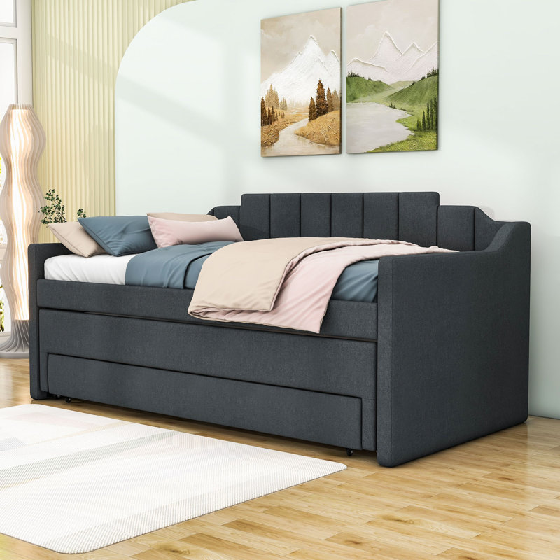 Nadia Upholstered Daybed, Gray