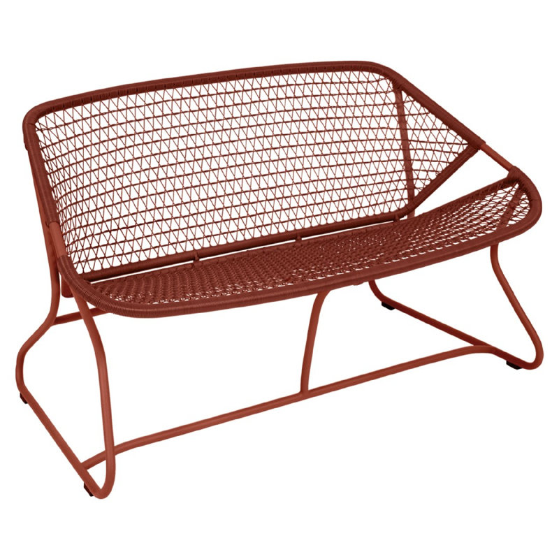 Sixties Outdoor Bench, Red Ochre